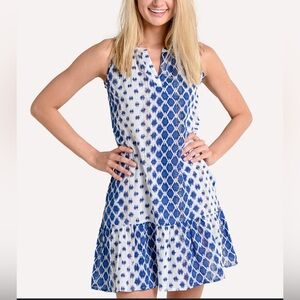 Oliphant ruffle hem sleeveless mini dress size S